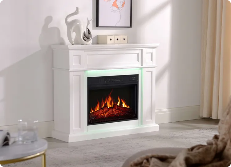 Wall mounted bioethanol fireplaces placed on the wall in modern interior