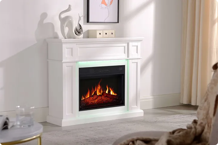 Wall mounted bioethanol fireplaces placed on the wall in modern interior