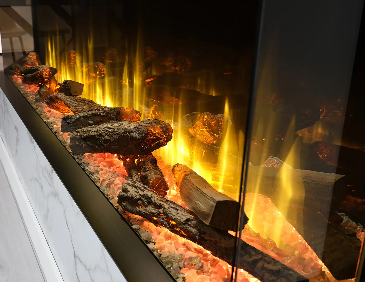Flammeeffekt på elpejs