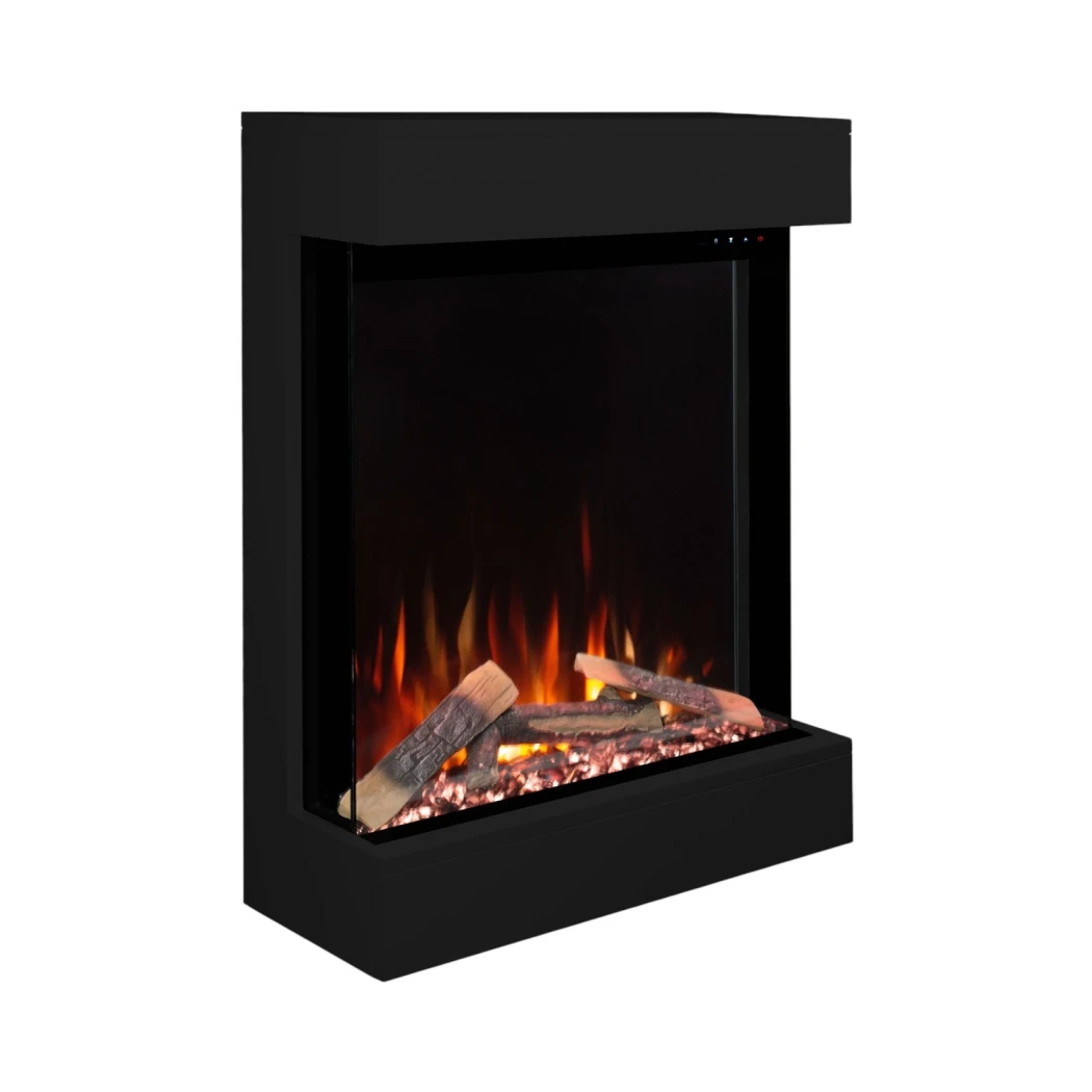 Dame Sort Elektrisk Pejs | Elegant Design & 1,5 kW Varmeeffekt