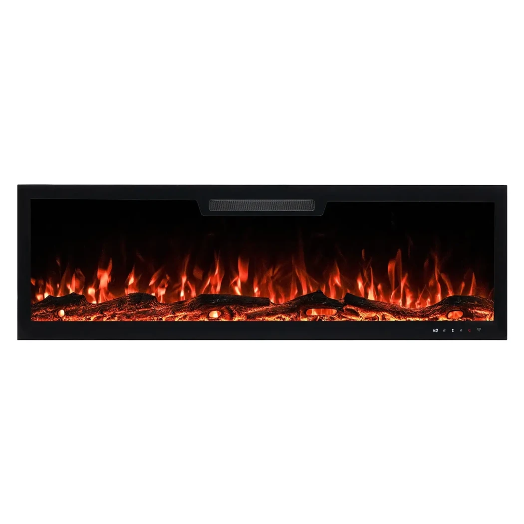Aflamo Elite 127 cm elektrisk pejs – indbygning, LED-flammer, app & fjernbetjening, op til 1,5 kW varme