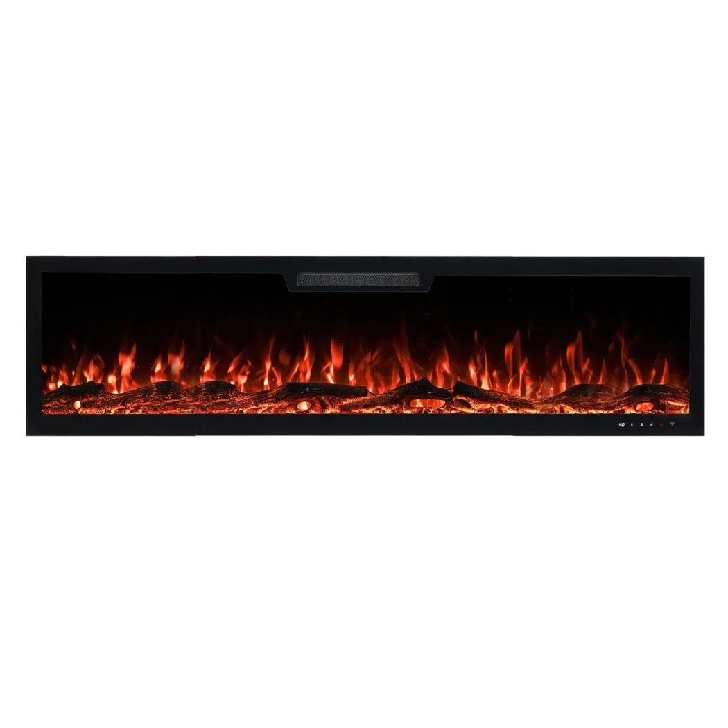 Aflamo Elite 153 cm elektrisk pejs – indbygning, LED-flammer, app & fjernbetjening, op til 1,5 kW varme
