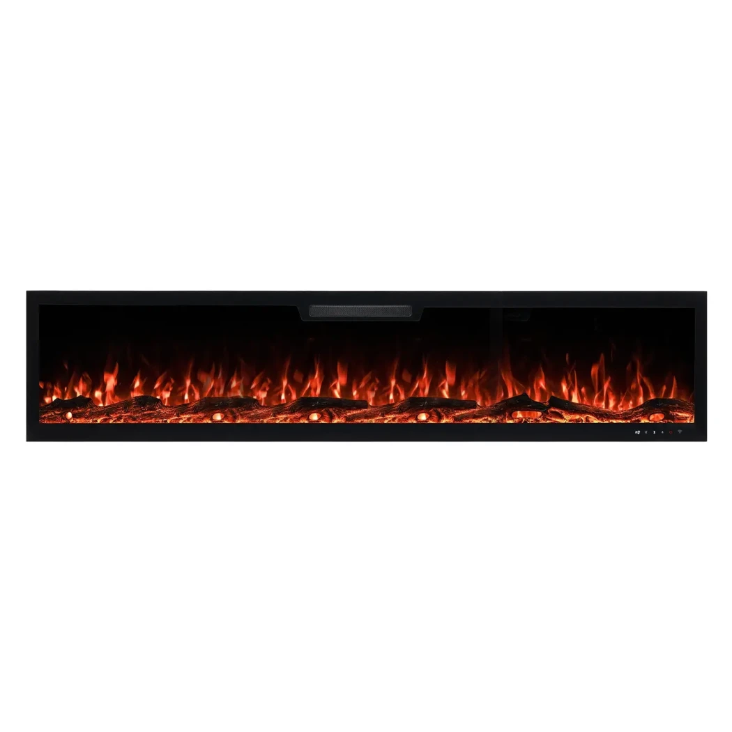 Aflamo Elite 183 cm elektrisk pejs – indbygning, LED-flammer, app & fjernbetjening, op til 1,5 kW varme