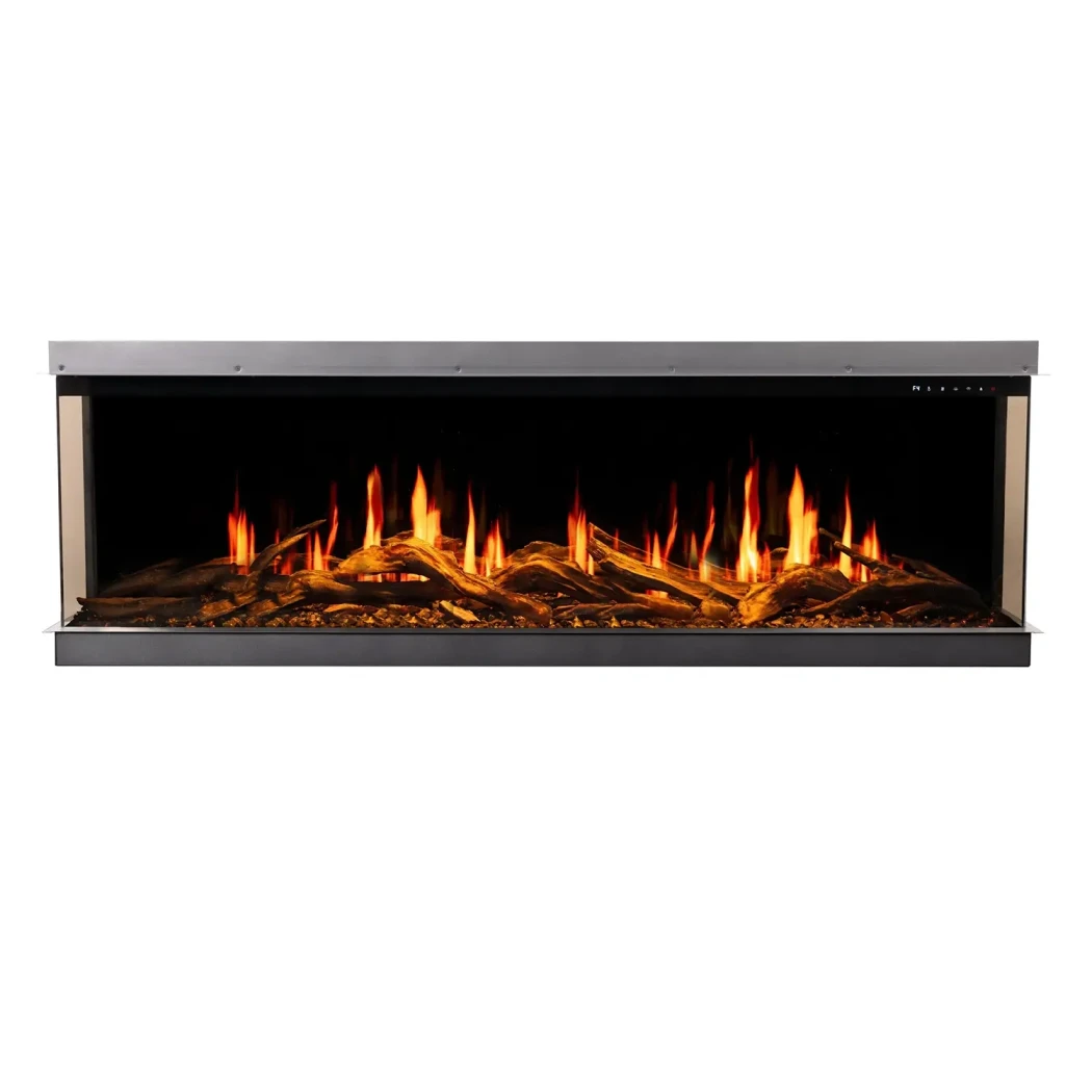 Aflamo Gold 152 cm elektrisk pejs – indbygning, 1-, 2- eller 3-sidet visning, realistiske LED-flammer, app & fjernbetjening, op til 2 kW varme