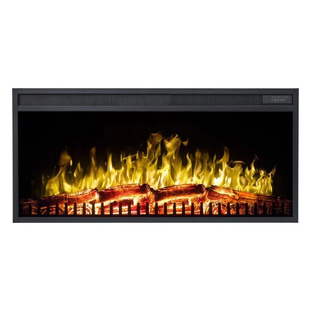LED Classic indbygget elektrisk pejs 129 cm – Justerbare flammer & moderne vægdesign