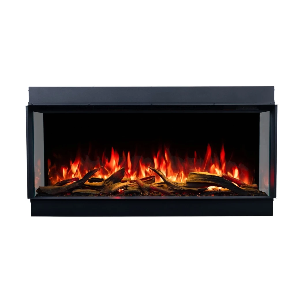 Aflamo Superb 3D 140 cm elektrisk pejs – indbygning, 1-, 2- eller 3-sidet, 3D LED-flammer, lyd, app & fjernbetjening
