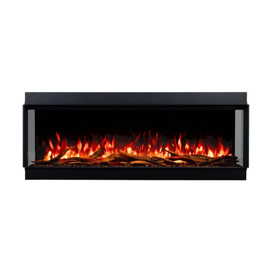 Aflamo Superb 3D 160 cm elektrisk pejs – indbygning, 1-, 2- eller 3-sidet, 3D LED-flammer, lyd, app & fjernbetjening