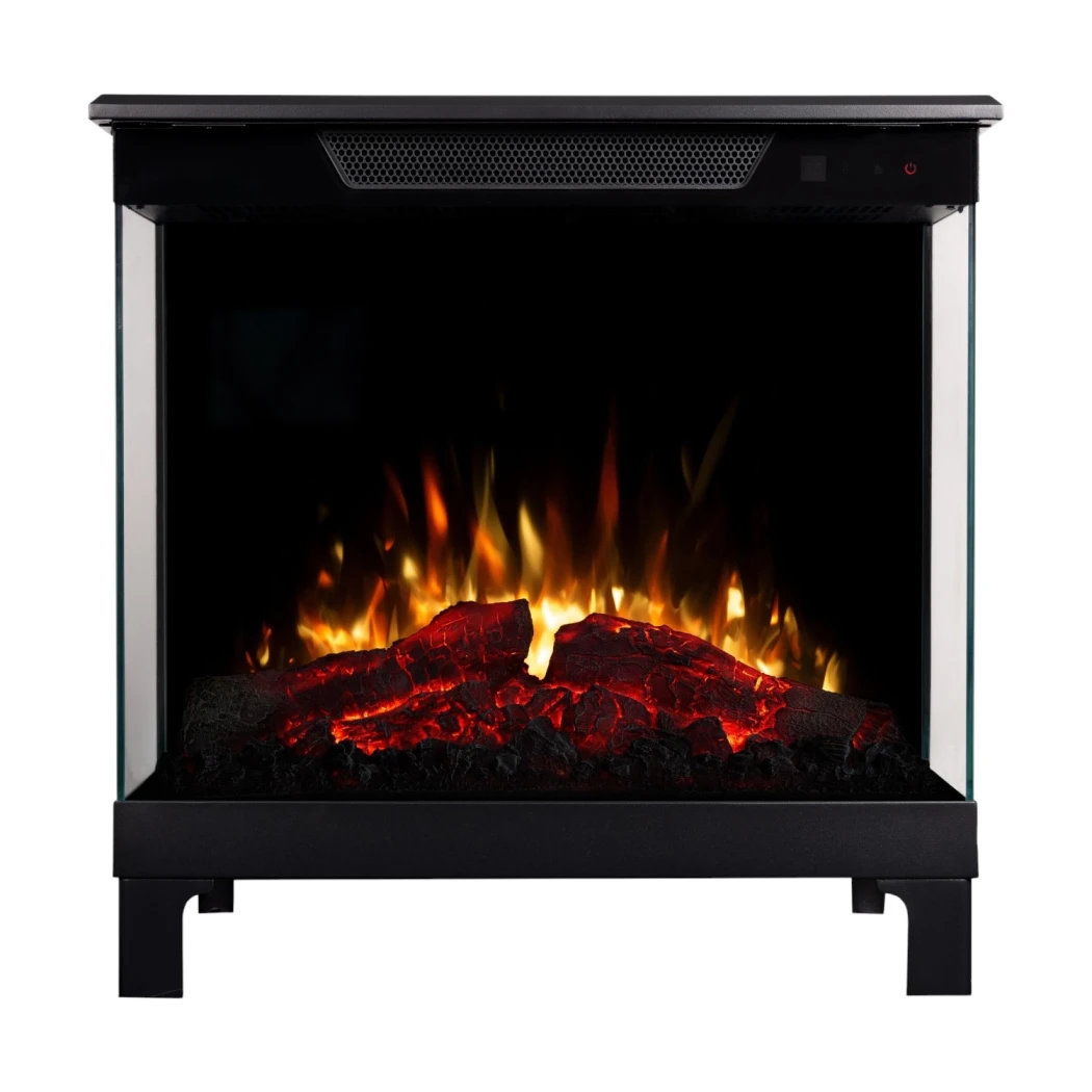 Aflamo Tower 61 fritstående elpejs – 3D LED-flammer, 3-sidet udsyn, ildlyde og op til 1,5 kW varme