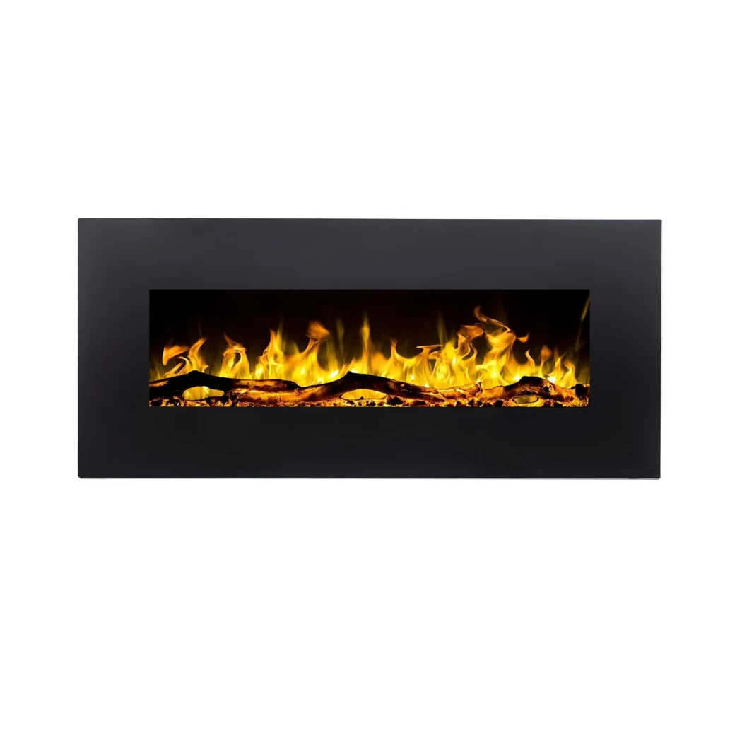 Aflamo Albion elektrisk pejs 110 cm – LED-flamme, vægmonteret eller indbygget, fjernbetjening, eksklusiv glasfront
