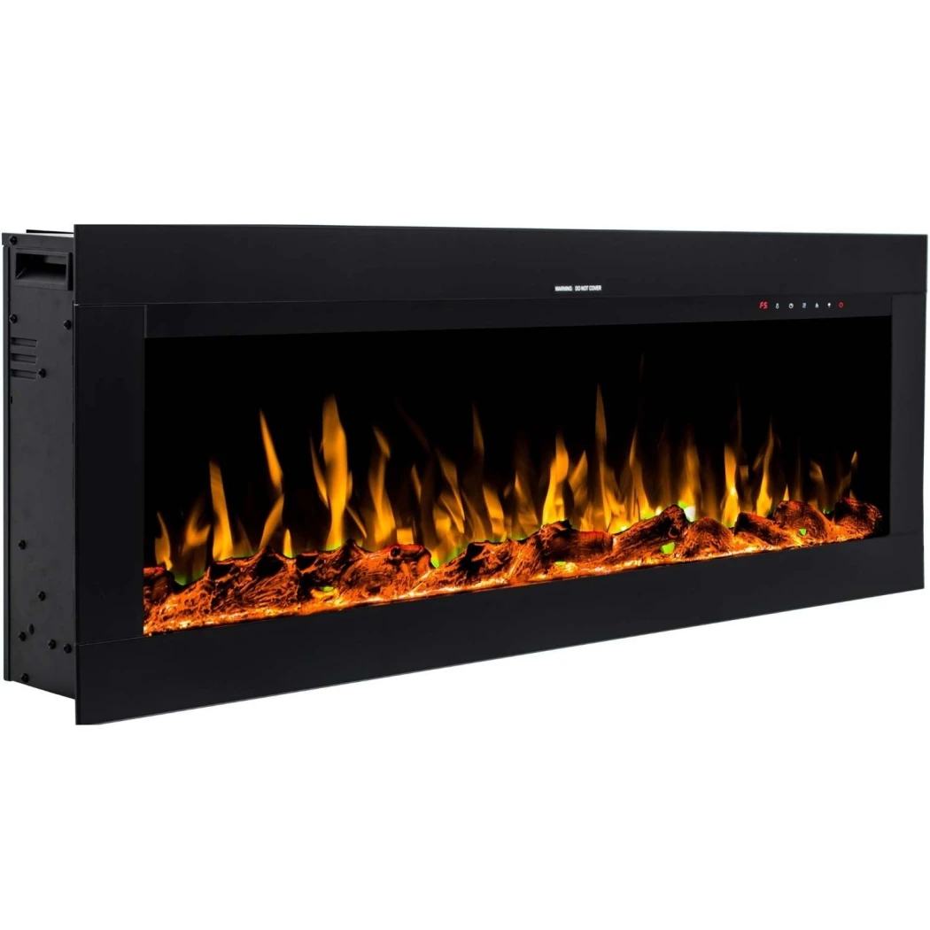 Aflamo Diamond 152 cm elektrisk pejs – vægmonteret eller indbygget, LED-flamme, 3 farver, 1,5 kW varmeeffekt