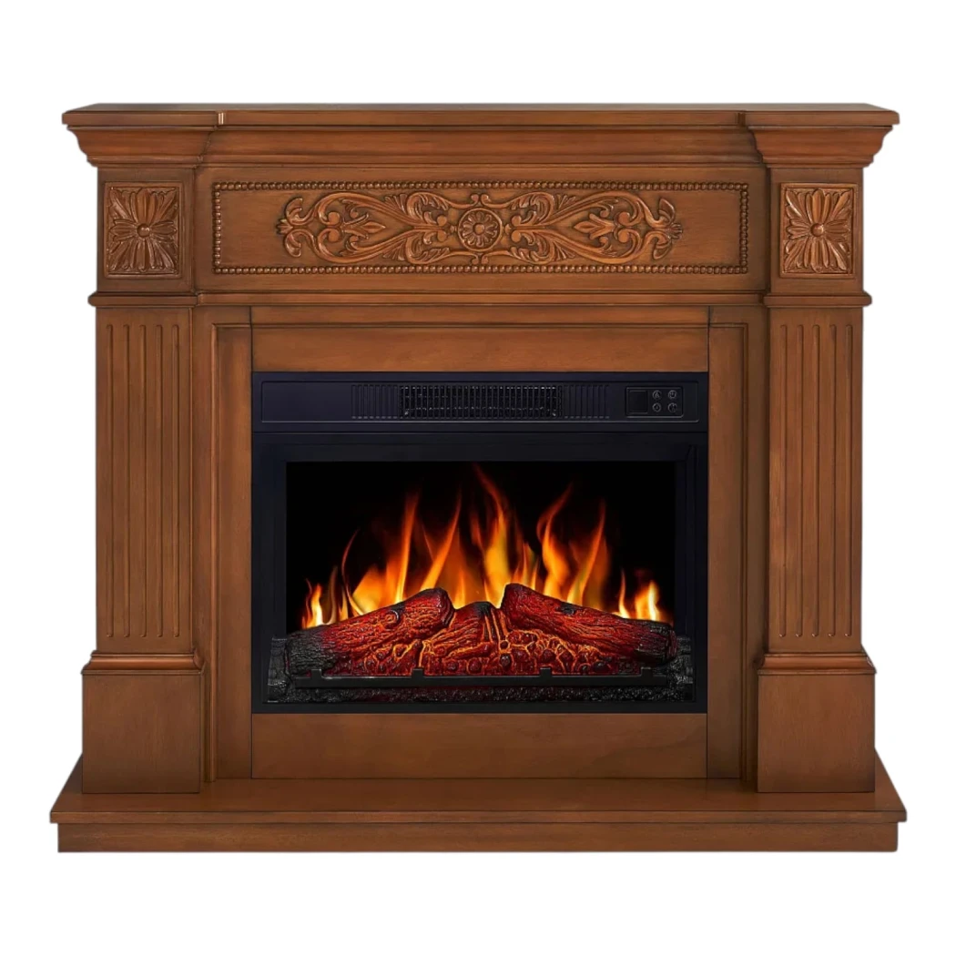 ArtiFlame Toscana – Egetræs kaminramme| Fritstående elpejs | Vælg mellem forskellige elpejs indsatser | 1,8 kW, termostat
