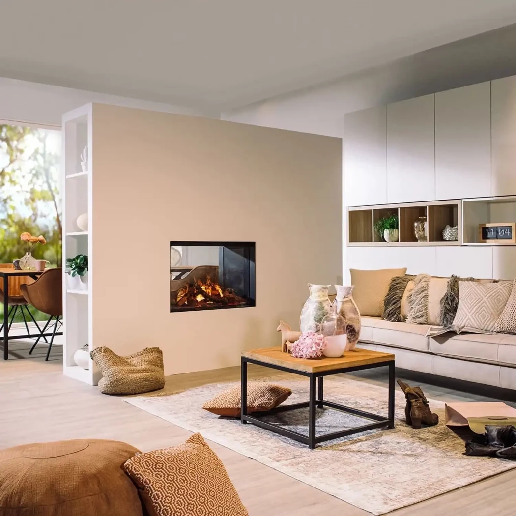 Faber e-MatriX Mood 800/500 ST | 2-Sidet Gennemgående Hybridpejs