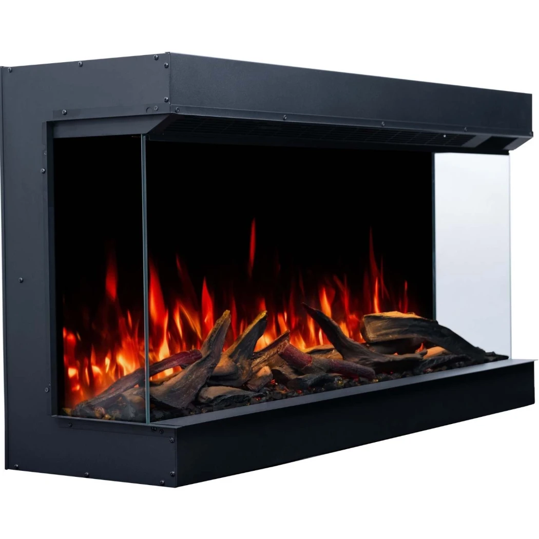 Aflamo Superb 3D 120 cm elektrisk pejs – indbygning, 1-, 2- eller 3-sidet, 3D LED-flammer, lyd, app & fjernbetjening