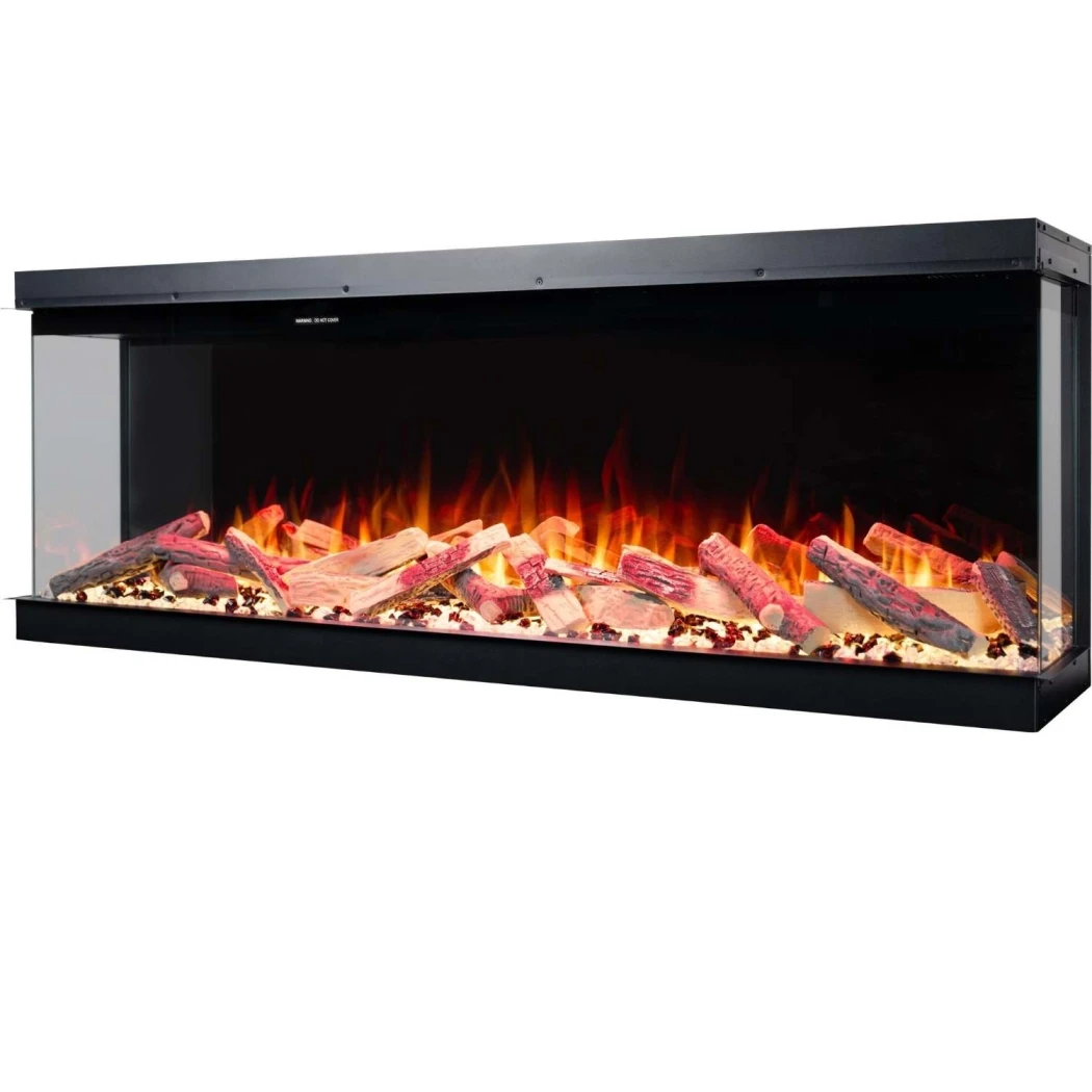 Aflamo SuperB 50 indbygget elektrisk pejs - 124 cm bred, Justerbar flamme og 1,5kW varmeeffekt