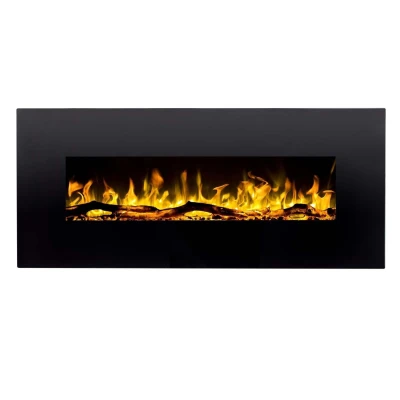 Aflamo Albion 128 cm sort vægmonteret elektrisk pejs