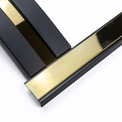 Sway Elegance Elektrisk Pejs med Sort og Messing Frontpanel – Indbygget Elektrisk Pejs