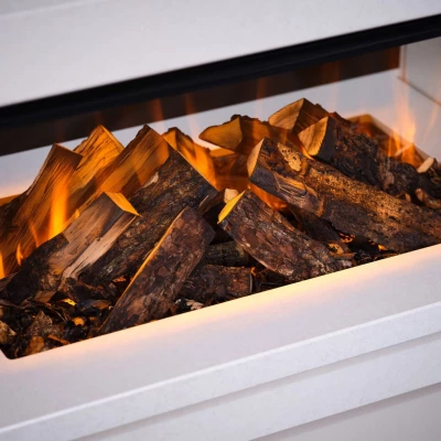 British Fires Deluxe Real Logs - Håndmalet dekorationstræ til elektriske pejse