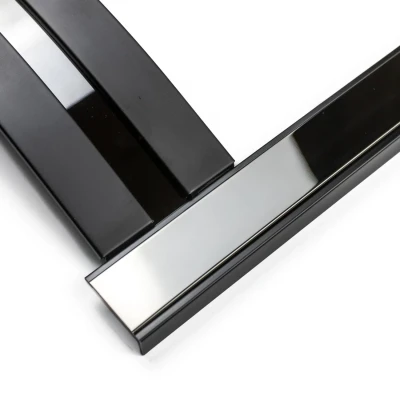 Sway Elegance elektrisk pejs med sort og nikkel frontpanel – indbygget elektrisk pejs