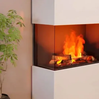 Glasplade fra Glow Fire til vanddamppejse