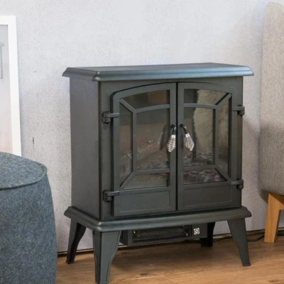 Elektrisk pejs med varmeblæser