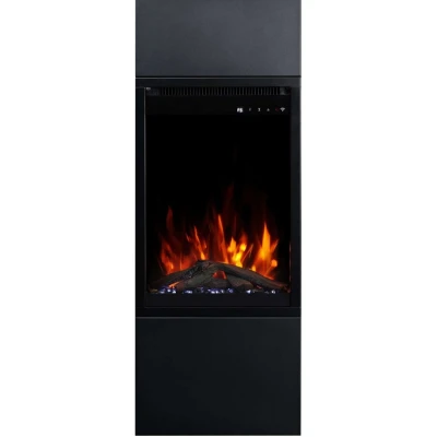 Milos 40 Fritstående El-pejs | Stilrent Design & 1.5 kW Varme Milos 40 Fritstående Elektrisk Pejs | Slankt Sort Design & 1.5 kW Opvarmning