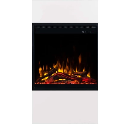 Milos 60 Elpejs | Slank Design & 1,5 kW Varmeeffekt Milos 60 Fritstående Elektrisk Pejs | Elegant Hvid Finish & 1,5 kW Opvarmning
