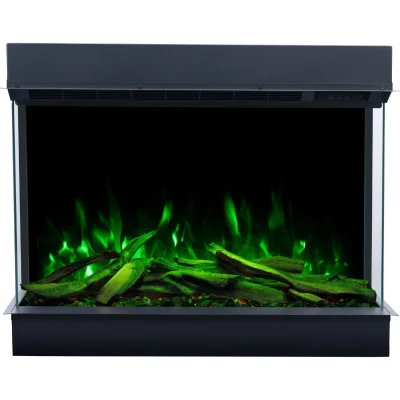 Aflamo Superb 3D 103,2 cm sort 3-sidet indbygget elektrisk pejs