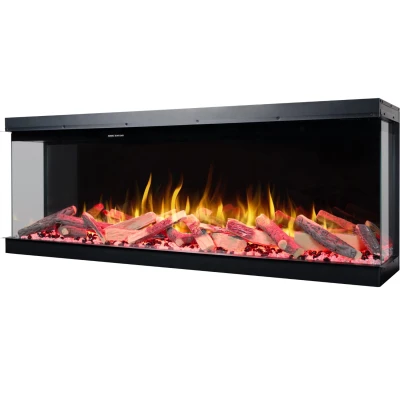 Aflamo Superb 60 sort 3-sidet indbygget elektrisk pejs