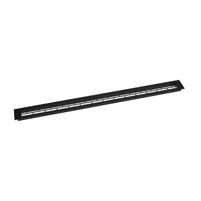 Ventilationsrist 80x6,5 cm - Luftåbning 210 cm² - Sort | Køb her Sort Ventilationsrist 80x6,5 cm - Luftåbning 210 cm²