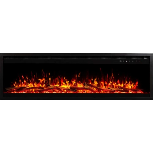 Aflamo Royal Pro 160 cm sort vægmonteret elektrisk pejs med LED-flammer