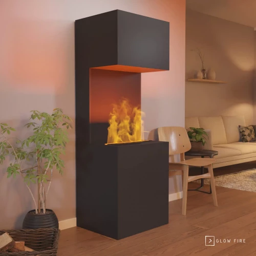 Glow Fire Beethoven Sort - OMC 600 | Fritstående Vanddamp Pejs Glow Fire Beethoven Sort - OMC 600 | Fritstående Vanddamp Pejs, 170 cm x 60 cm x 50 cm