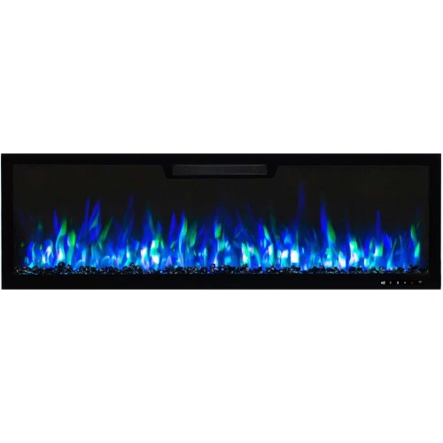 Aflamo Elite 127 cm sort vægmonteret elektrisk pejs