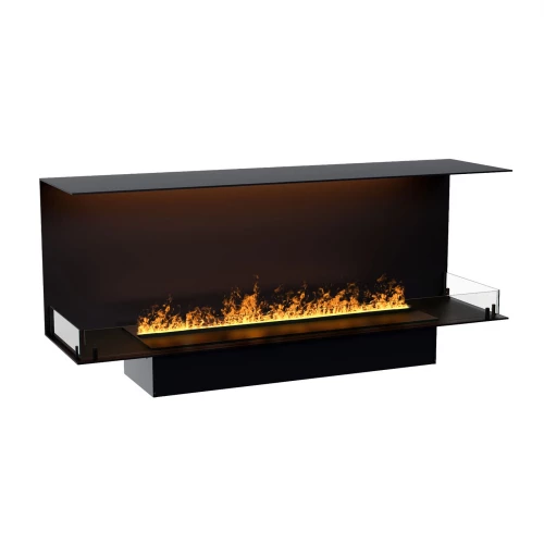 Foco Myst Three 1500 – Eksklusiv hybridpejs med tre åbne sider Foco Myst Three 1500 – 3-sidet hybridpejs med livagtige vanddampflammer