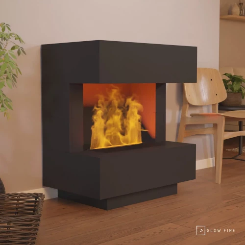 Glow Fire Kleist Sort - OMC 600 | Fritstående Vanddamp Pejs Glow Fire Kleist Sort - OMC 600 | Fritstående Vanddamppejs – Sort, 90 cm x 50 cm x 80 cm
