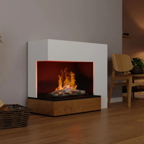 Glow Fire Planck Venstre - Køb Vanddamppejs Online Glow Fire Planck Venstresidet - OMC 600 | Fritstående Vanddamppejs, 90 cm x 109 cm x 53 cm