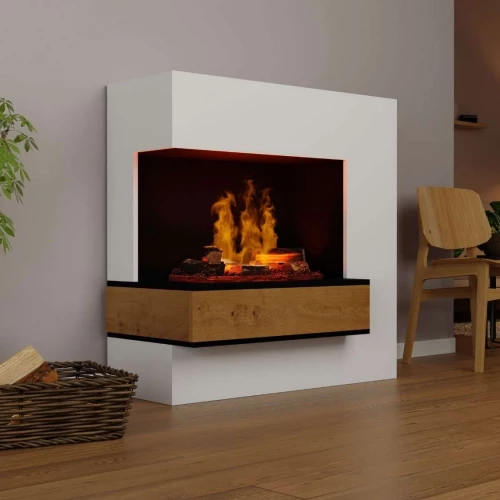 Glow Fire Planck Høj Venstrevendt - Fritstående Vandpejse KØB NU Glow Fire Planck Høj Venstrevendt - OMC 600 | Fritstående Vanddamppejs, 110 cm x 109 cm x 53 cm