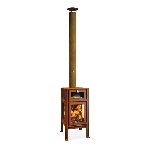 corten stål havepejs Quercus havepejs og pizza oven