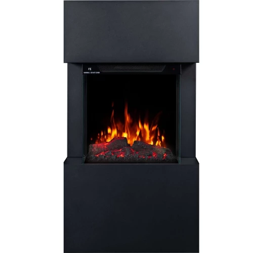 Texel Sort Fritstående Elektrisk Pejs | Elegant Design & Realistiske LED-Flammer
