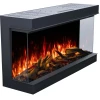 Aflamo Superb 3D 140 sort 3-sidet indbygget elektrisk pejs