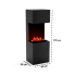 Glow Fire Beethoven Sort - OMC 600 | Fritstående Vanddamp Pejs, 170 cm x 60 cm x 50 cm