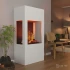 Glow Fire Böll Hvid - OMC 400 | Fritstående Vanddamp Pejs, Hvid, 54 cm x 145 cm x 44 cm