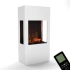 Glow Fire Böll Hvid - OMC 400 | Fritstående Vanddamp Pejs, Hvid, 54 cm x 145 cm x 44 cm