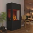 Glow Fire Böll Sort - OMC 400 | Fritstående Vanddamp Pejs, Sort, 54 cm x 145 cm x 44 cm