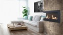 Venstrevendt 120cm indbygnings ethanolpejs