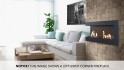 Venstrevendt 120cm indbygnings ethanolpejs