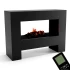 Glow Fire Fallada Sort - OMC 600 | Fritstående Vanddamp Pejs, Sort, 120 cm x 90 cm x 40 cm