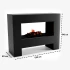 Glow Fire Fallada Sort - OMC 600 | Fritstående Vanddamp Pejs, Sort, 120 cm x 90 cm x 40 cm