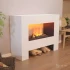 Glow Fire Fallada Hvid - OMC 600 | Fritstående vanddamppejs, hvid, 120 cm x 90 cm x 40 cm