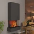 Glow Fire Hölderlin Tall Grå Væghængt Vanddamp Pejs – Realistisk Flammeeffekt
