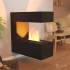 Glow Fire Schiller Væghængt Sort OMC 400 Væghængt Vanddamp Pejs – Realistisk Flammeeffekt